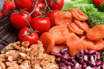 Healthy food, closeup