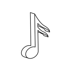 Music note symbol icon vector illustration graphic design