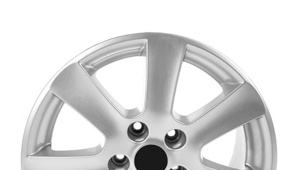 Car wheel on white background