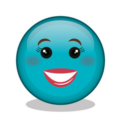 emoticon face character icon vector illustration design