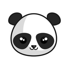 cute panda kawaii style vector illustration design