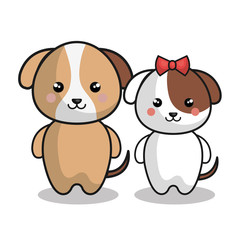 Obraz na płótnie Canvas cute animals kawaii style vector illustration design