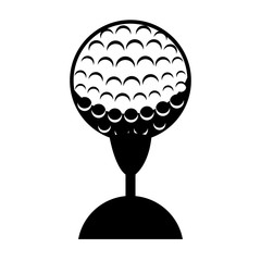 golf sport ball emblem icon vector illustration design