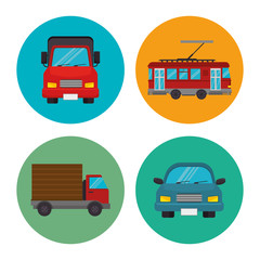 means of transport icons vector illustration design