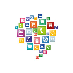 Mobile applications for smartphone icon vector illustration graphic design