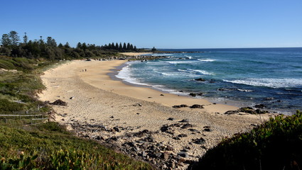 Beach of Tuross Head at morning in summertime. Tuross Head is a seaside village on the south coast of New South Wales, Australia.