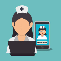 healthcare professional avatar character vector illustration design