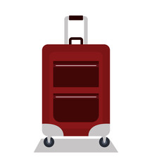 suitcase travel vacations icon vector illustration design