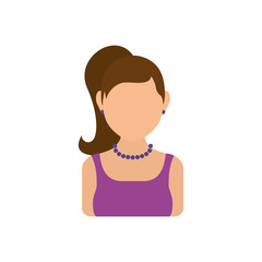 Fototapeta premium Young woman profile icon vector illustration graphic design