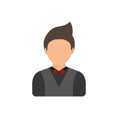 Young man profile icon vector illustration graphic design