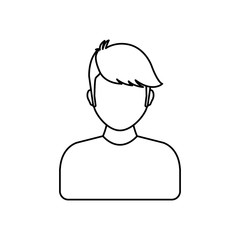 Young man profile icon vector illustration graphic design