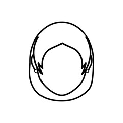 Woman faceless head icon vector illustration graphic design