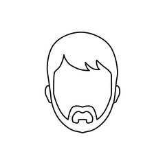 Man faceless head icon vector illustration graphic design