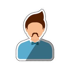 Young man profile icon vector illustration graphic design