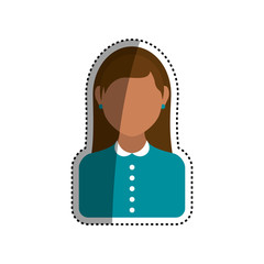 Young woman profile icon vector illustration graphic design