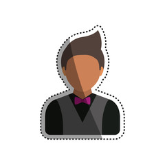 Young man profile icon vector illustration graphic design