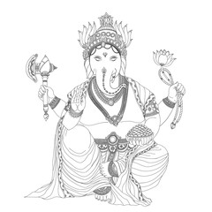 Fototapeta na wymiar Ganesha is god of success.Ganesha is one of the best-known and most worshipped deities in the Hindu pantheon