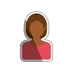 Young woman profile icon vector illustration graphic design