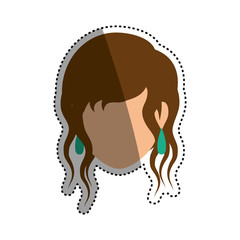 Woman faceless head icon vector illustration graphic design