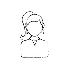 Woman faceless head icon vector illustration graphic design