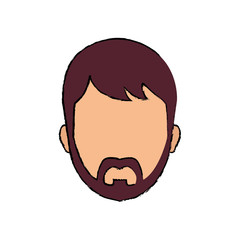 Fototapeta premium Man faceless head icon vector illustration graphic design