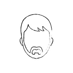 Man faceless head icon vector illustration graphic design