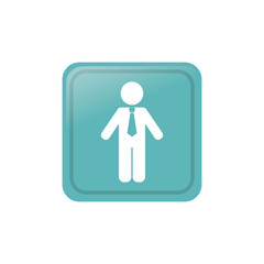 Businessman executive pictogram icon vector illustration graphic design