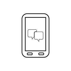 Mobile smartphone technology icon vector illustration graphic design