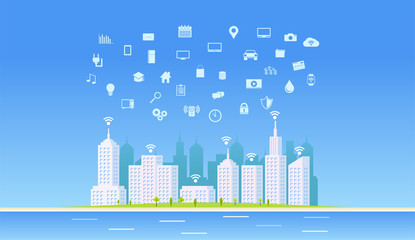 Smart city. IoT. Wireless communication