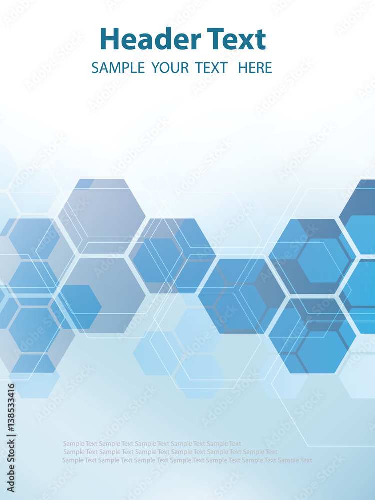 Canvas Prints vector abstract geometric background. template brochure design. blue hexagon shape