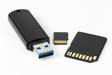 USB 3.0 Flash Drive isolated on white background