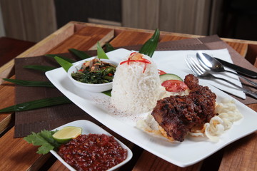 Grilled chicken with delicious sambal asian style