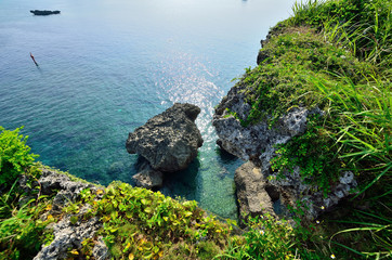 沖縄の海　万座毛