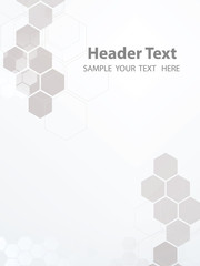 Vector Abstract geometric White background. Template brochure design. Gray hexagon shape