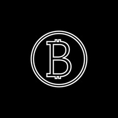 Bitcoin line icon, finance and business, bitcoin sign vector graphics, a linear pattern on a white background, eps 10.