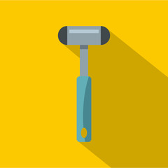 Reflex hammer icon, flat style