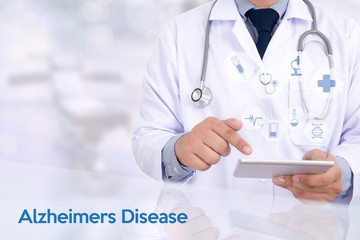  Alzheimers Disease concept , Brain degenerative diseases Parkinson