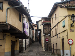 Traditionals buildings on jewish neighborhood in Hervas, Spain