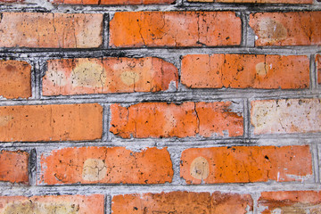 Background of red brick wall