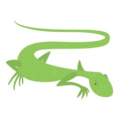 Brisk lizard icon, cartoon style