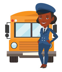 School bus driver vector illustration.