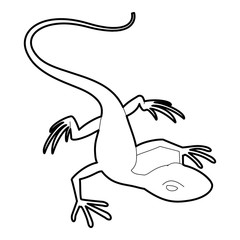 Fototapeta premium Little lizard icon, outline style
