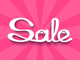 Sale banner with calligraphic inscription