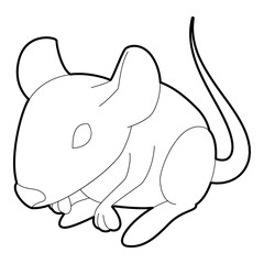 Rat icon, outline style