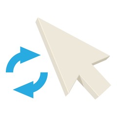 Loading pointer icon, cartoon style