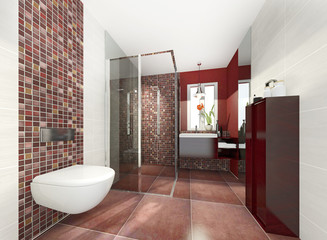 klein modern Bad Badezimmer Duschbad Minibad