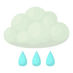 Rain icon, cartoon style