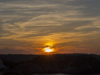 Summer sunset in Arenal d'en Castell, Menorca, Spain
