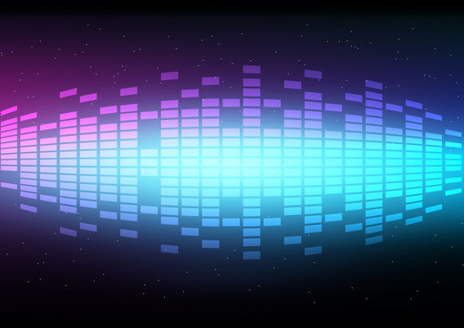 Abstract digital and music beats with light effect background that can used for business presentation.