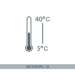 Thermometer  icon, vector illustration. Flat design style